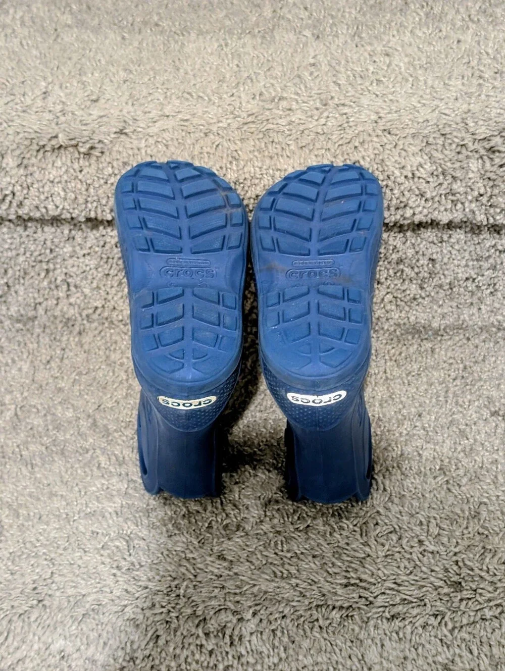 Toddler 9 Crocs rain mud boots blue
